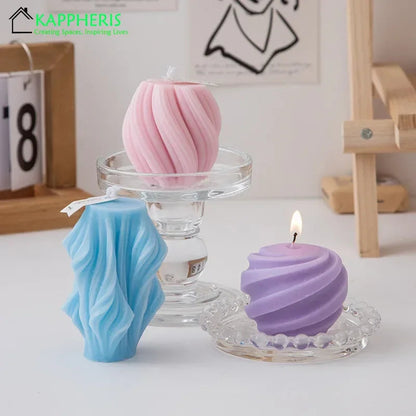 3D Swirl Soy Wax Scented Candle