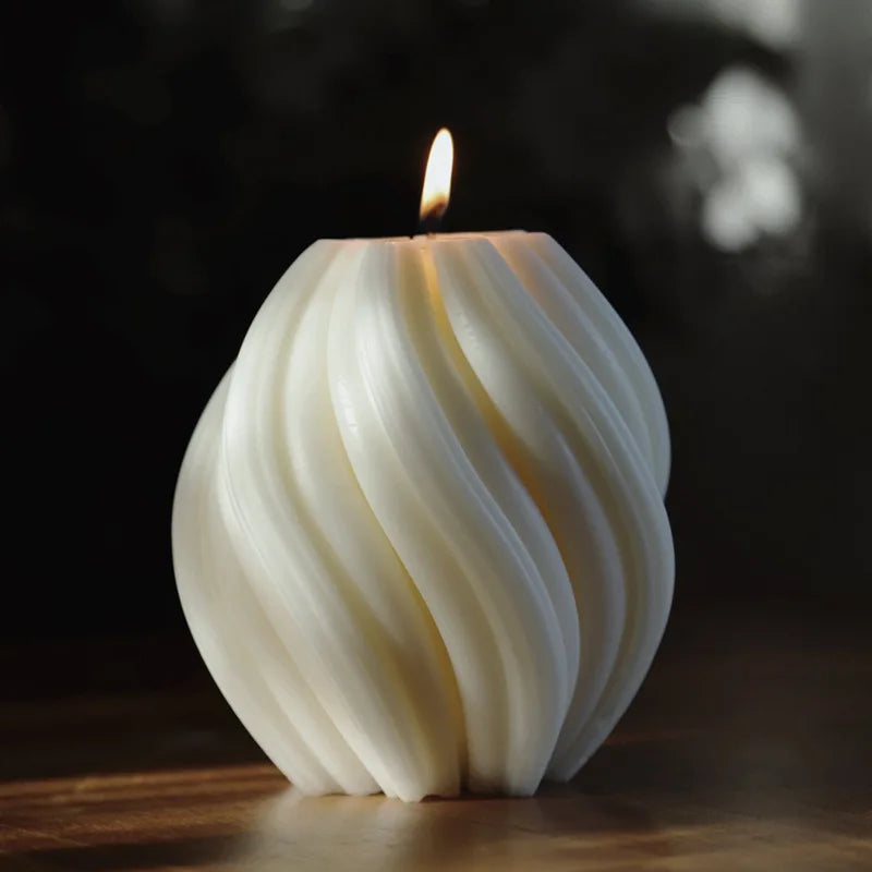 3D Swirl Soy Wax Scented Candle