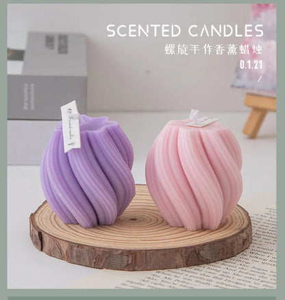 3D Swirl Soy Wax Scented Candle