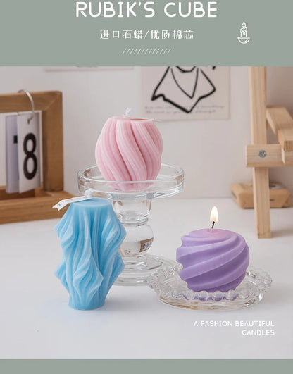 3D Swirl Soy Wax Scented Candle