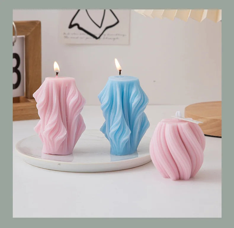 3D Swirl Soy Wax Scented Candle