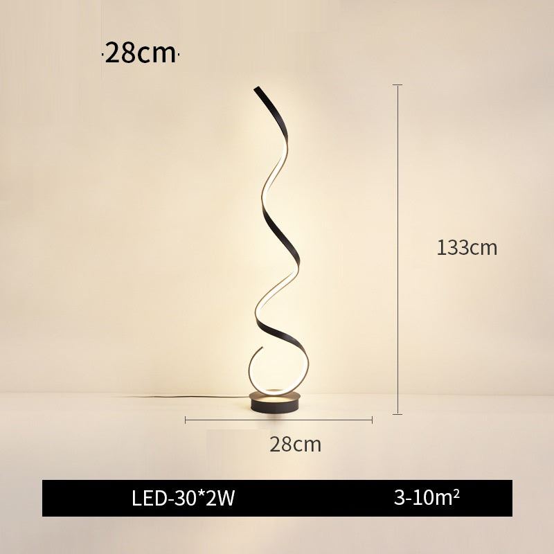 Black Spiral Floor Lamp
