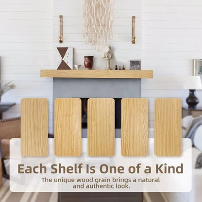 Fireplace Mantel, 60" Wood Floating Fireplace Shelf, Wall Mounted Handcrafted Wood Brack, Mantels Over Fireplace With Upgraded Resin End Caps,60" W X 8" Dx 3" H, Aged Oak