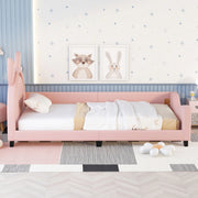 Pink Cushioned Sofa Bed