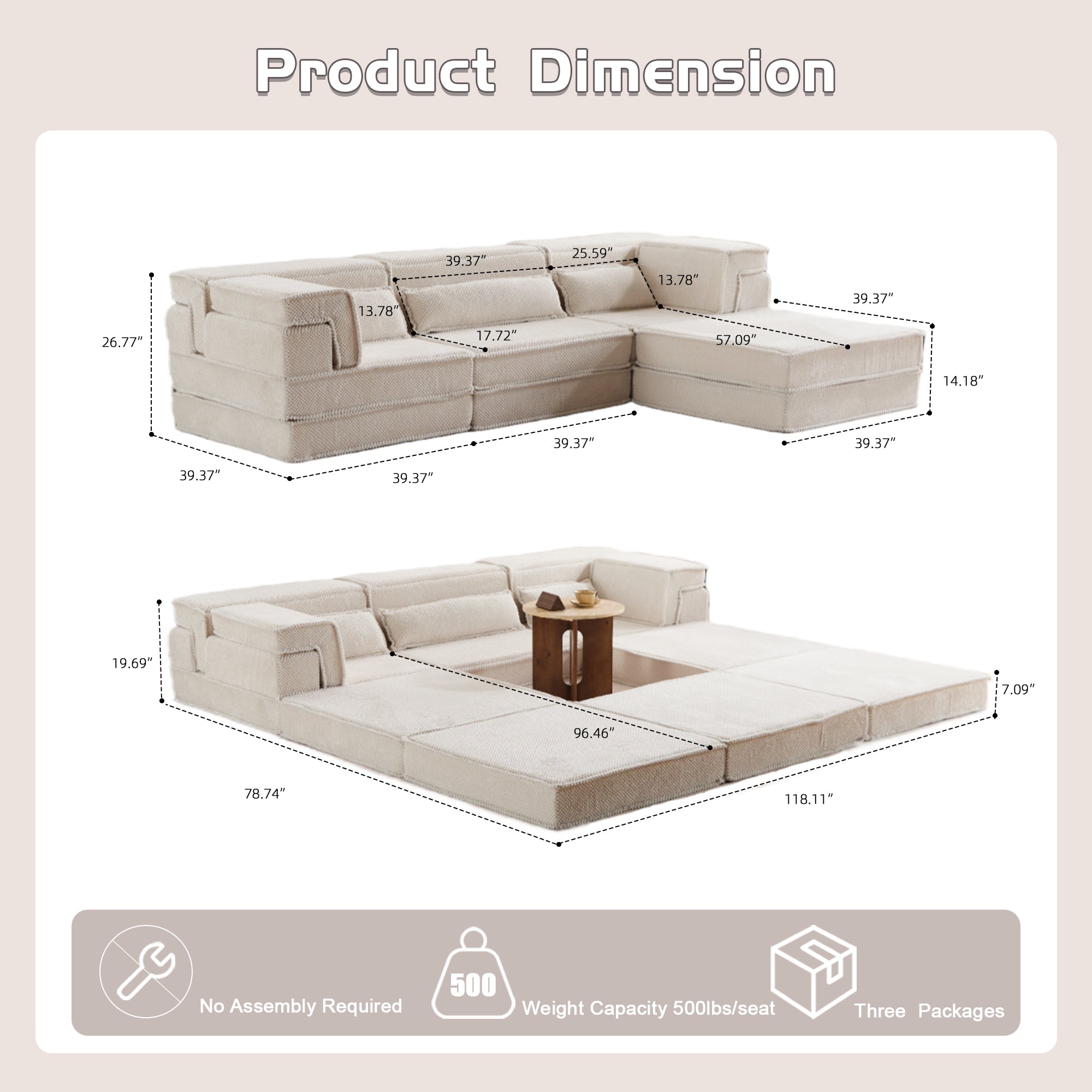 White Modular Sofa