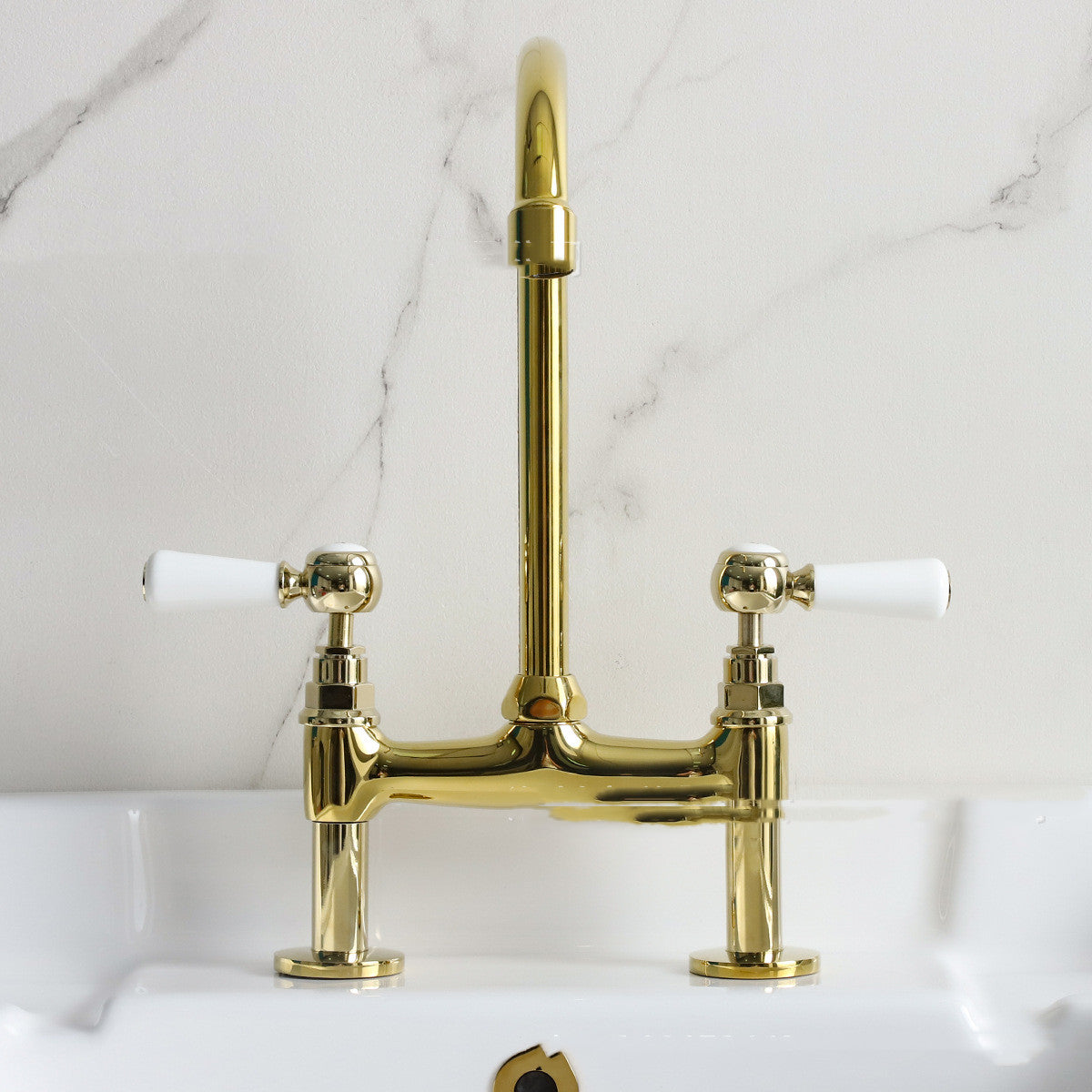 Gold Ceramic Handle Faucet