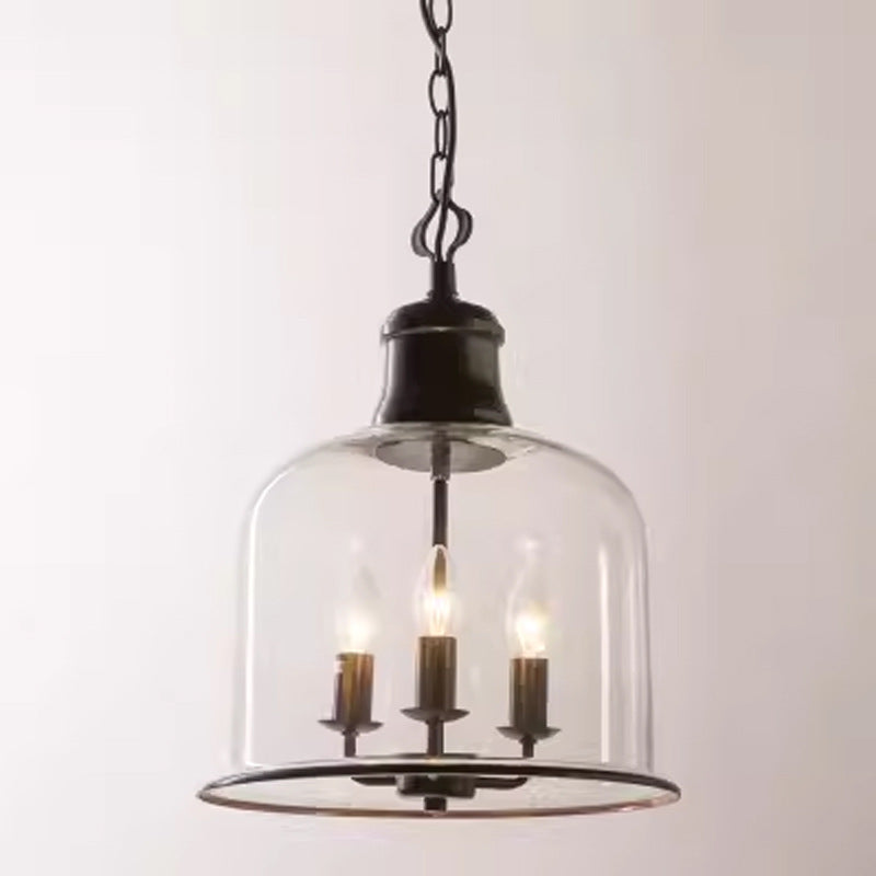 Retro Retro Simple Personality Transparent Glass Chandelier