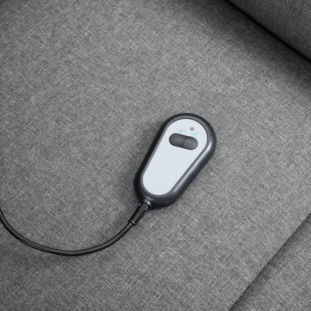 Silla Reclinable con Asistencia de Elevación Eléctrica para Ancianos, Tela de Lino, Control Remoto, Sofá Eléctrico, Gris