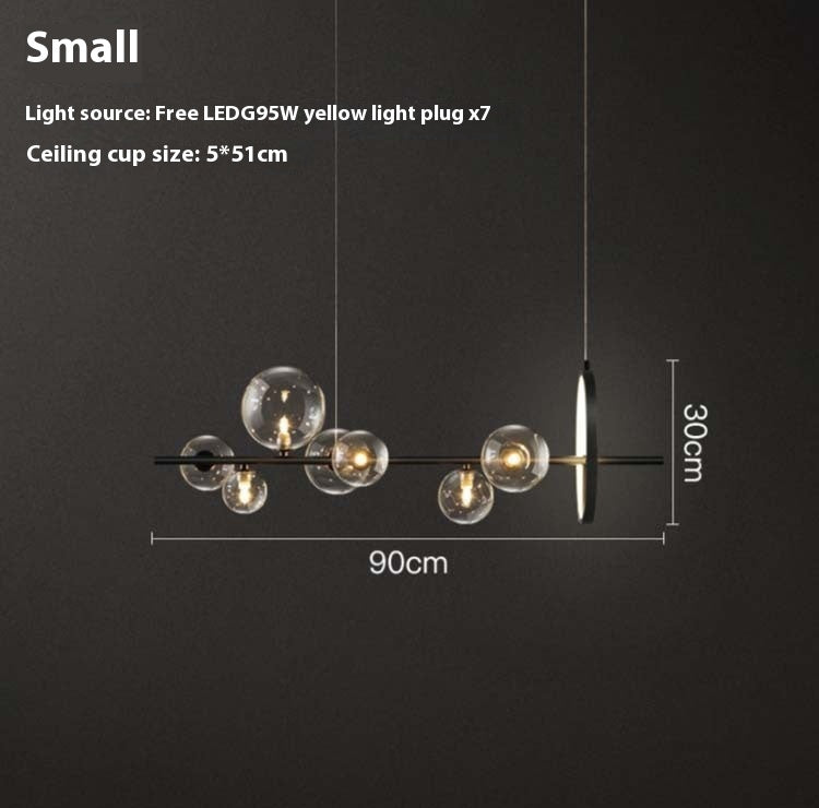 Glass Bubble Ball Chandelier For Bedrooms
