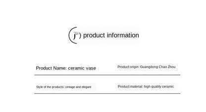 3D Ceramic Vase for Dried Flowers Display - B - Vase