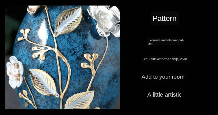 3D Ceramic Vase for Dried Flowers Display