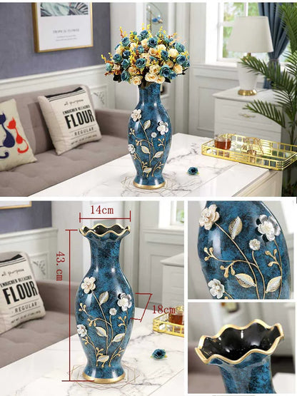 3D Ceramic Vase for Dried Flowers Display - B - Vase