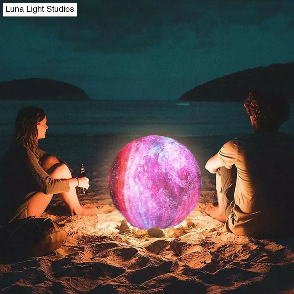 Lámpara de mesa 3D Vía Láctea para habitación infantil - Lámpara de noche LED creativa en madera