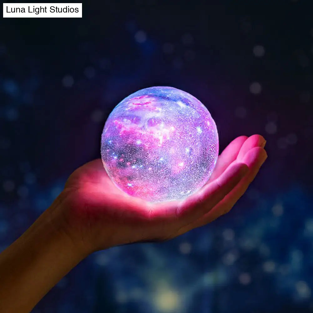 Lámpara de mesa 3D Vía Láctea para habitación infantil - Lámpara de noche LED creativa en madera