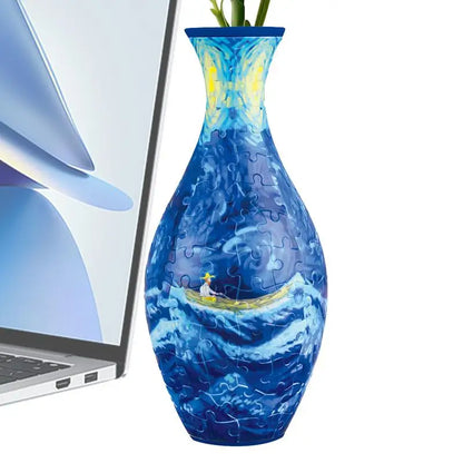 3D Puzzle Vase Flower Jigsaw Building Set - Vase