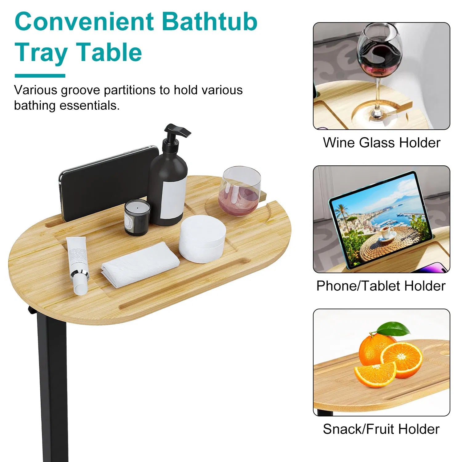 Bamboo Spa Bath Tray