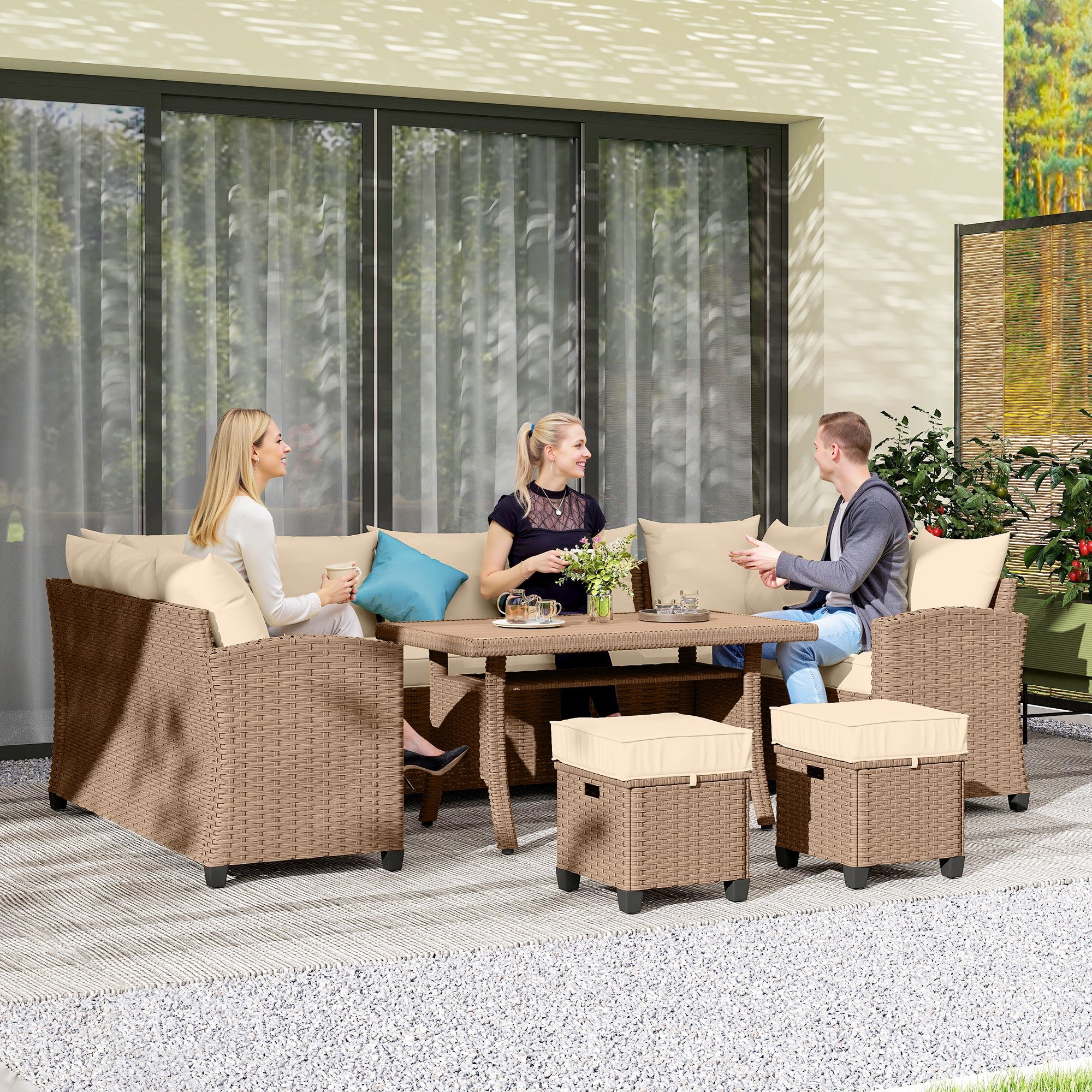 Modern Six-Piece Patio Set