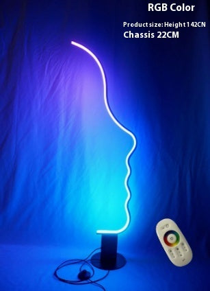 Nordic Art Face Floor Lamp Designer Bedroom Study