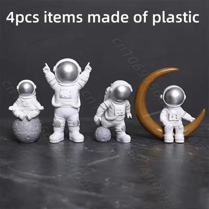 4 pcs Space Astronaut Figurines Set