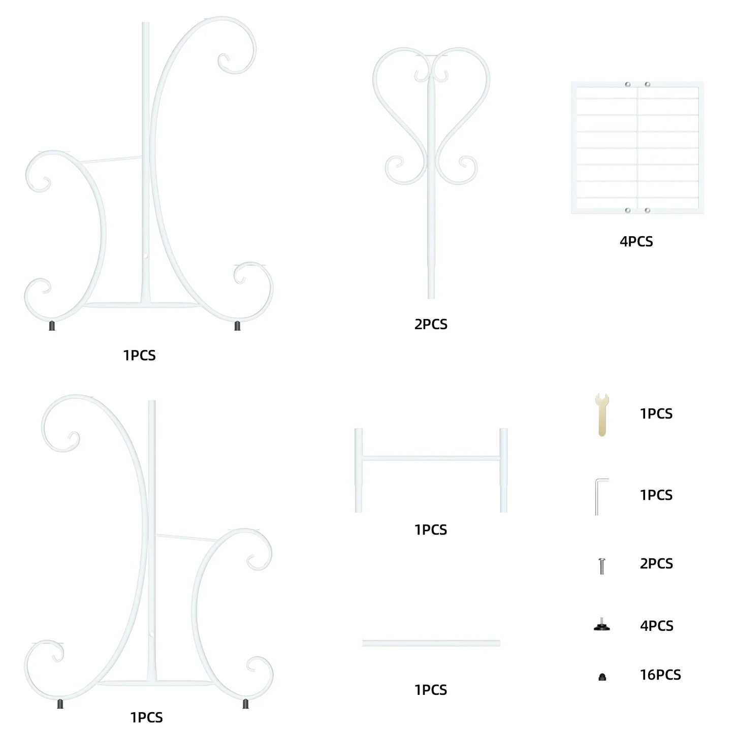 4-Tier Metal Plant Stand - Indoor/Outdoor Display
