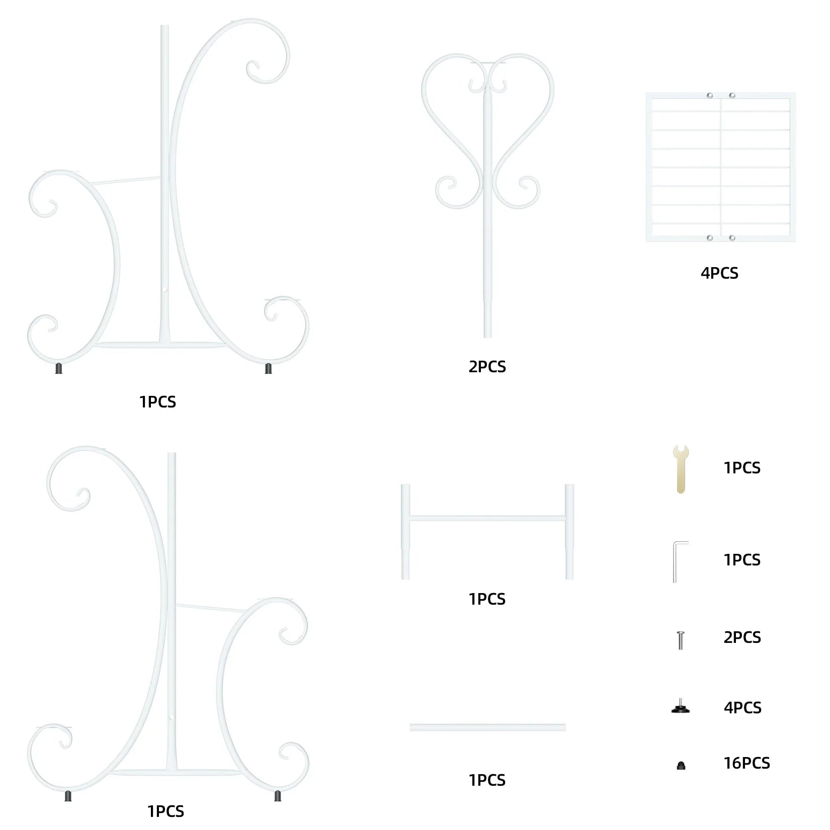 4-Tier Metal Plant Stand - Indoor/Outdoor Display