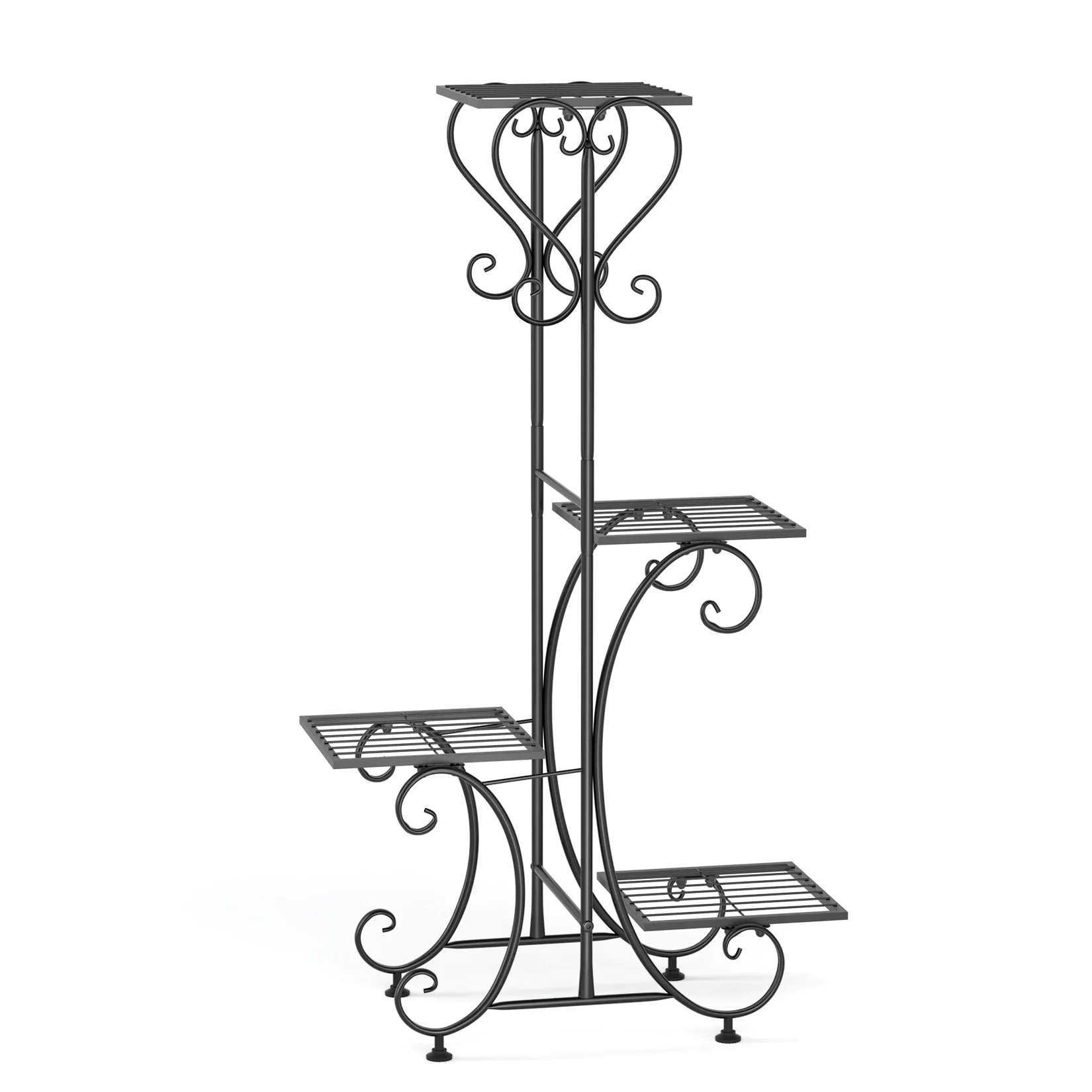 4-Tier Metal Plant Stand - Indoor/Outdoor Display - black / UNITED KINGDOM