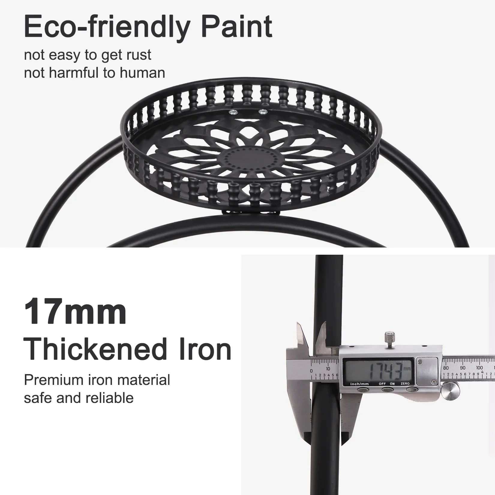 4-Wheel Plant Stand with 6 Pots