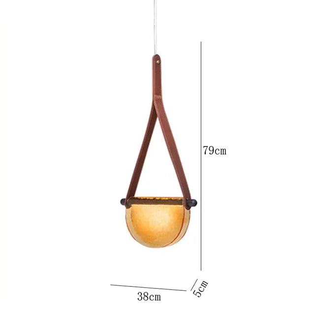 DecorBites™ Handmade Glass Pendant Lamp for Room, Bedside, Model Room, Restaurant