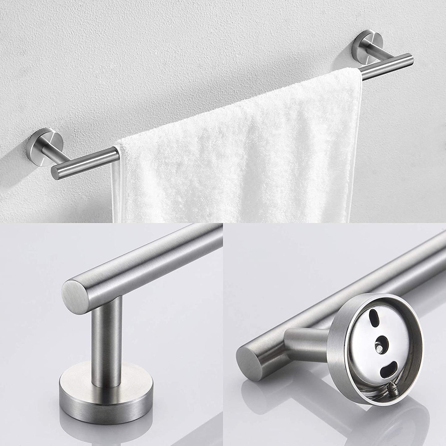 3-piece Set Of Bathroom Hangers And Towel Racks
