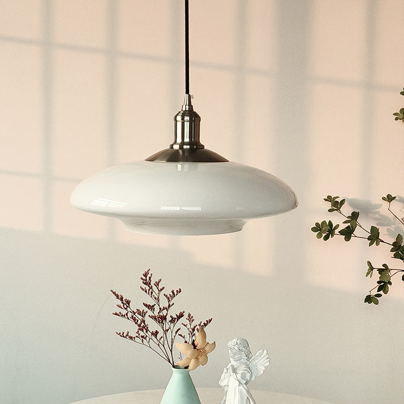 Milky White Glass Chandelier 32cm Or 40cm