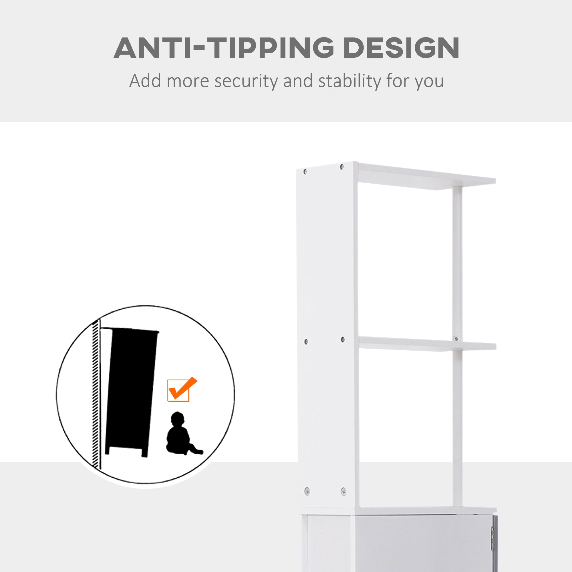 White Modern Linen Cabinet