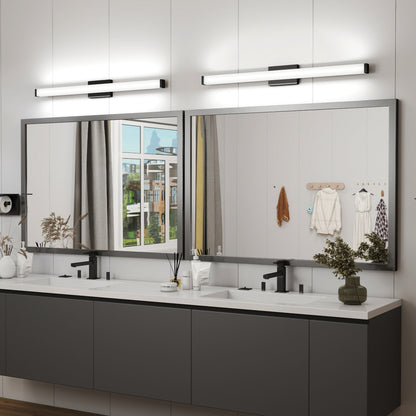 Black Modern Bathroom Light Fixtures Over Mirror 41 Inch LED Vanity Lights Bar For Bath