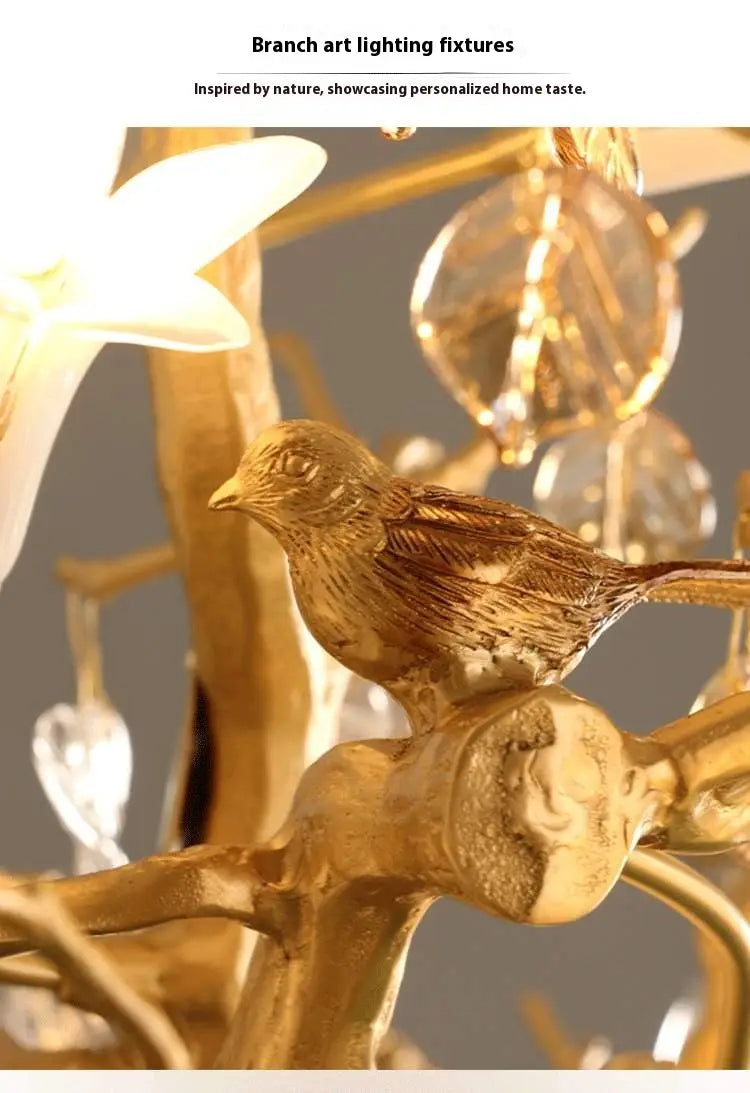 Copper Branch Chandelier Creative Crystal Chandelier