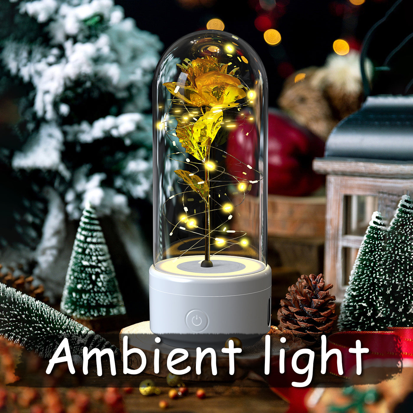 Rose Glass LED Nightlight