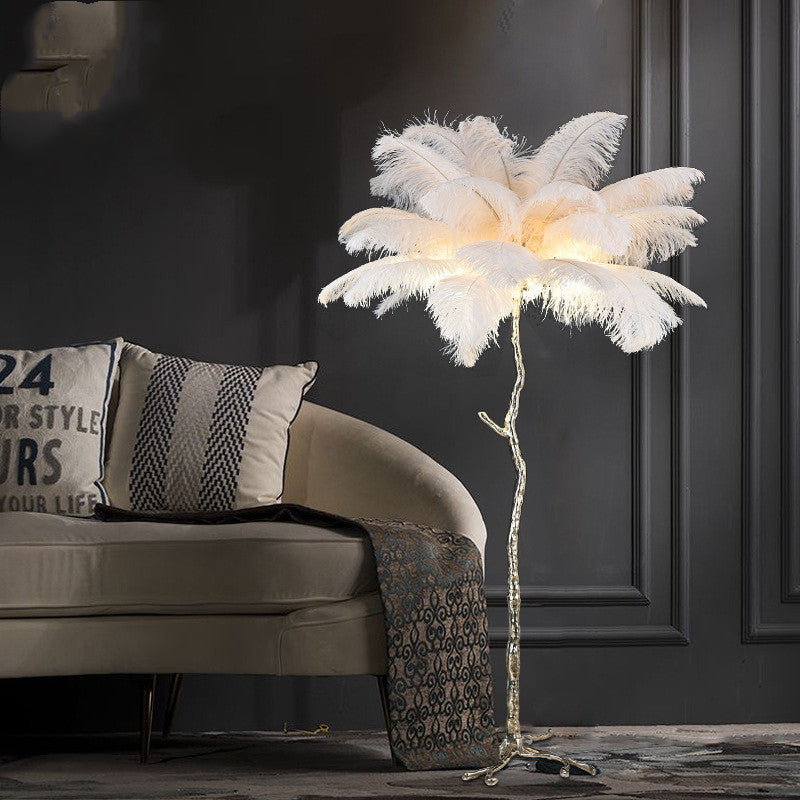 Copper Feather Floor Lamp