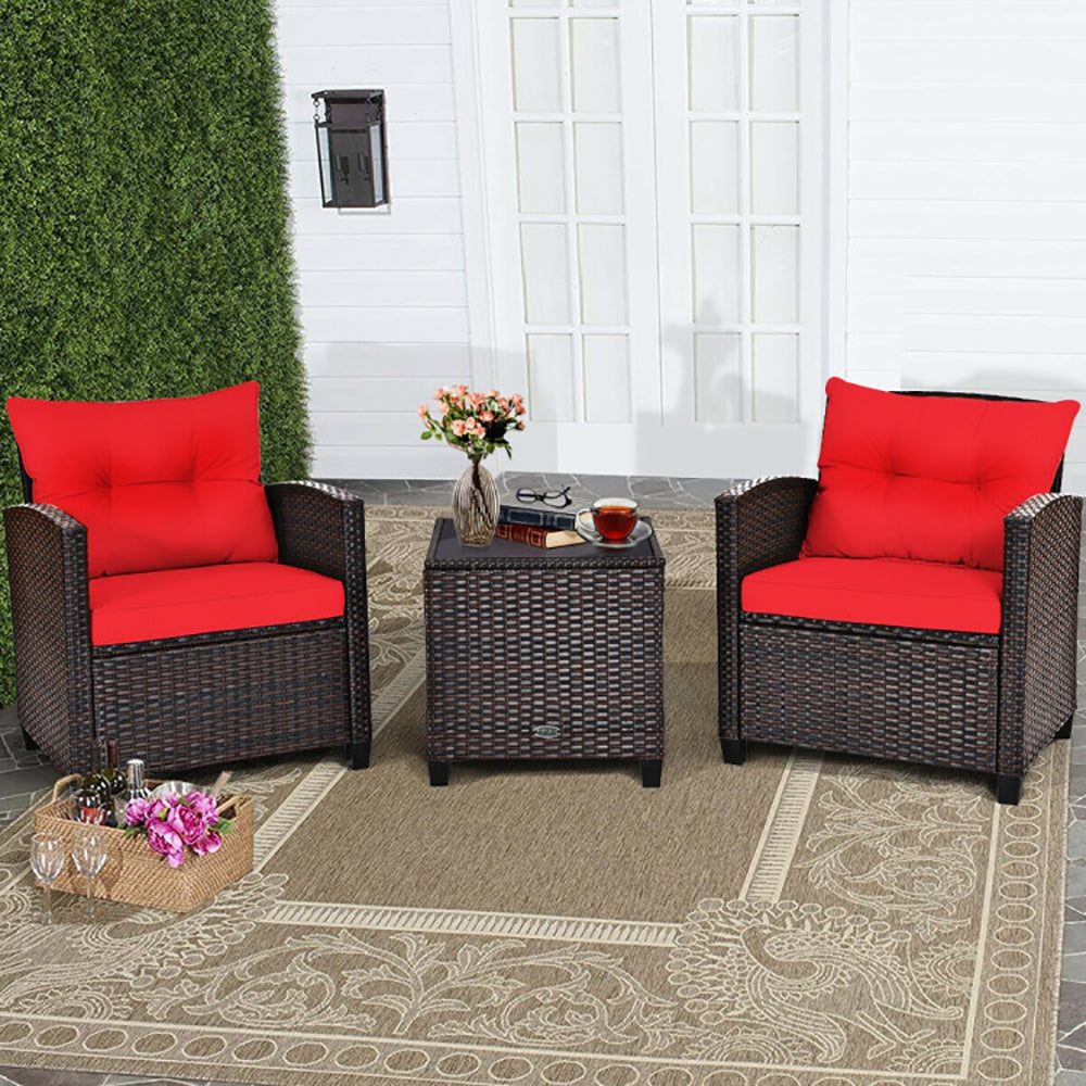 Washable Rattan Patio Set