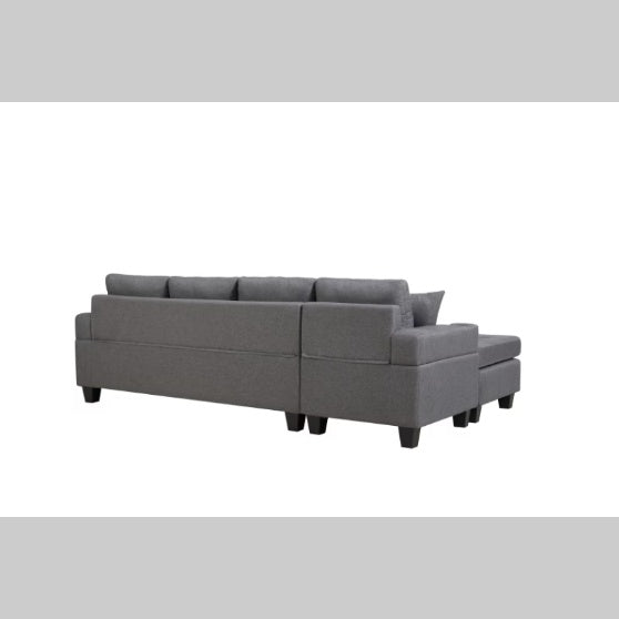 Gray Fabric Sectional Sofa