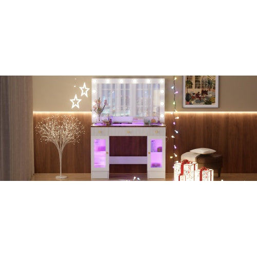 Glass Vanity Desk Mirror