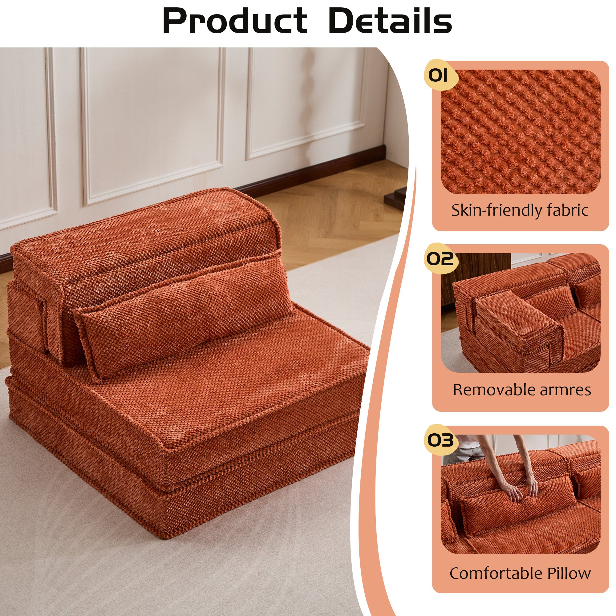 Orange Single Sofa