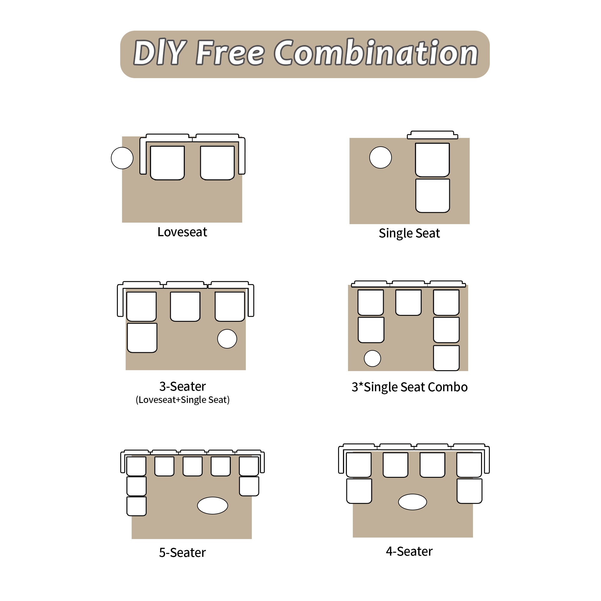 Sofá Comprimido de Espuma de Memoria Moderna, Sofás Modulares Seccionales Grandes para Sala de Estar, Sofá Seccional Modular Amigable con Mascotas Tipo Nube, Tela de Corduroy, Loveseat Extra Profundo, Sin Ensamblaje Requerido, BEIGE