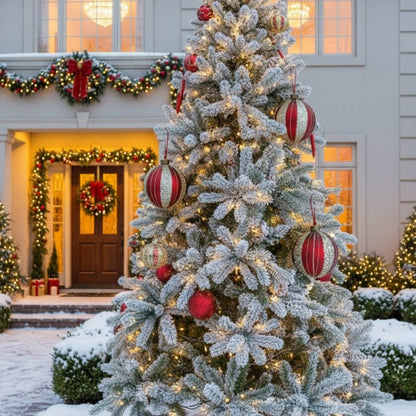 4-piece Set Of 4.7-inch Christmas Glass Ball Ornaments, Festive Tree Hanging Decorations, Party Decoration Supplies, Shipped By FBA, Prohibited From Sale On The Temu Platform