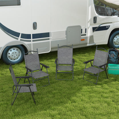 4 Piece Folding Patio Camping Chair Set