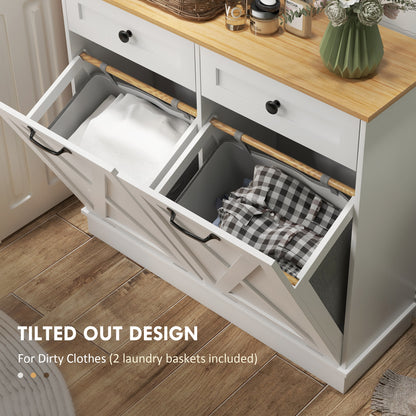 Tilt Out Laundry Hamper Cabinet