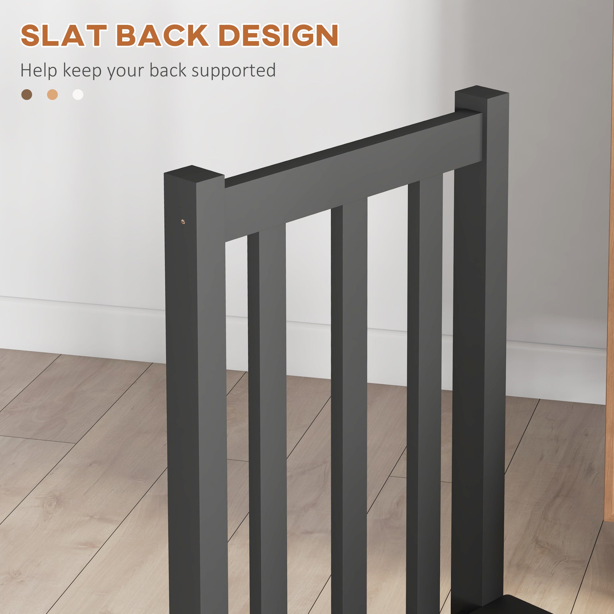 Wood Slatted Dining Chairs