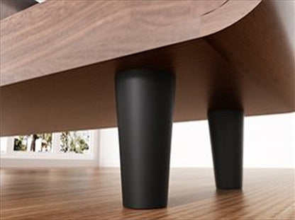 Mid Century Modern TV Stand For 55,60,65,70 Inch TV, Wood Entertainment Center With Power Outlets, Media Console With Sliding Doors And Open Shelf For Living Room, Walnut