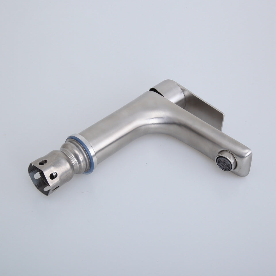 Stainless Steel Faucet Hot And Cold Basin Faucet Bathroom Hand Washing Washbasin