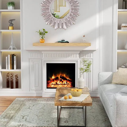 Fireplace Mantel, 60" Wood Floating Fireplace Shelf, Wall Mounted Handcrafted Wood Brack, Mantels Over Fireplace With Upgraded Resin End Caps,60" W X 8" Dx 3" H, Aged Oak