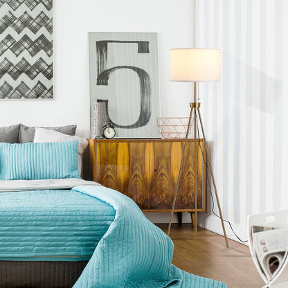 59.75" Tripod Floor Lamp with Pull Chain Standing