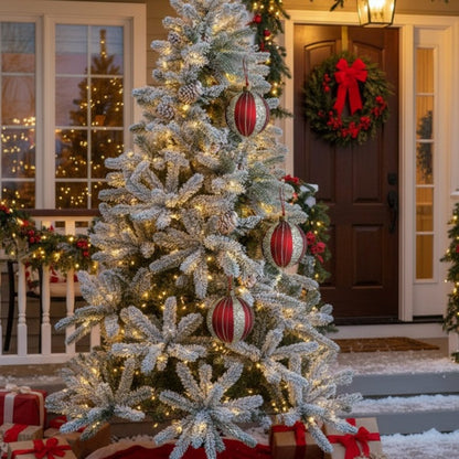 4-piece Set Of 4.7-inch Christmas Glass Ball Ornaments, Festive Tree Hanging Decorations, Party Decoration Supplies, Shipped By FBA, Prohibited From Sale On The Temu Platform