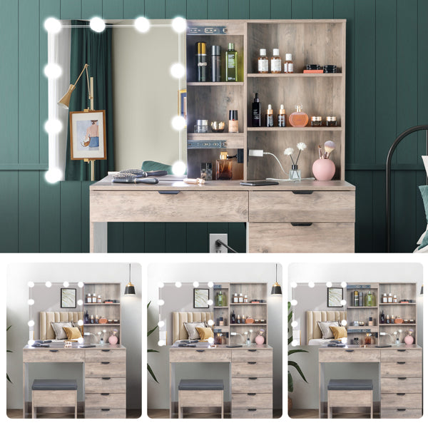White Multi-Drawer Dressing Table
